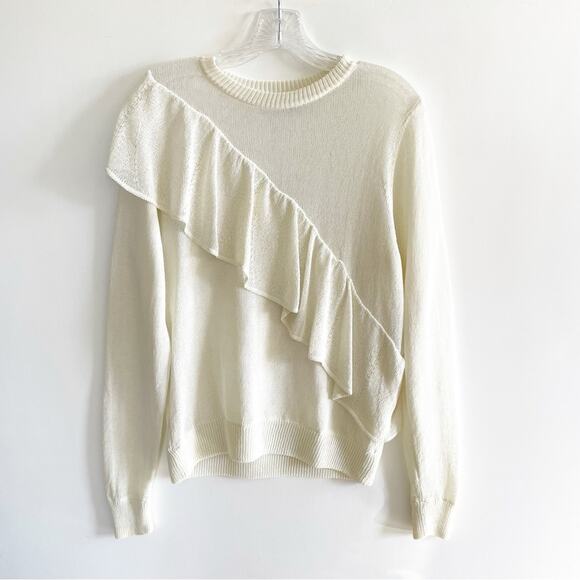 IRO Raja Ecru Ruffle Sweater - Picture 3 of 9